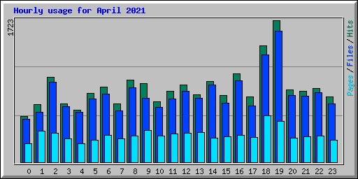 Hourly usage for April 2021
