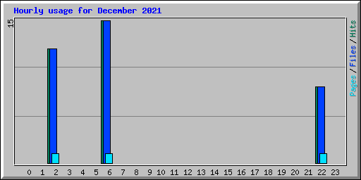 Hourly usage for December 2021