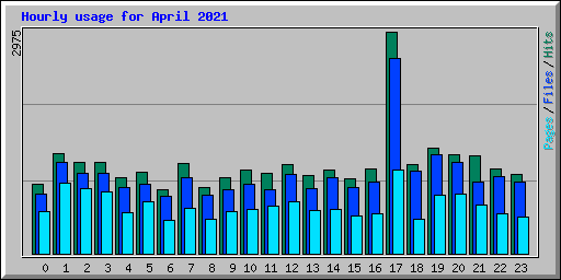 Hourly usage for April 2021