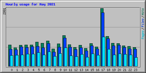 Hourly usage for May 2021