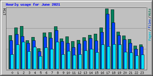 Hourly usage for June 2021