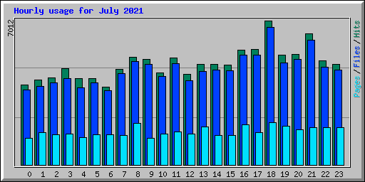 Hourly usage for July 2021