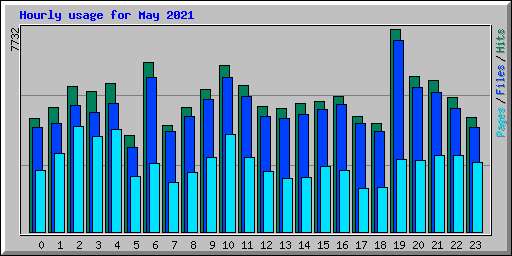 Hourly usage for May 2021