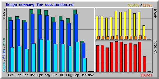Usage summary for www.london.ru
