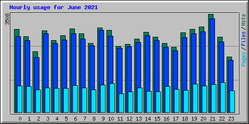 Hourly usage for June 2021