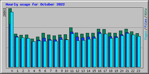 Hourly usage for October 2022