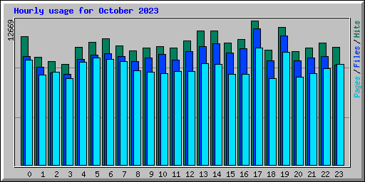 Hourly usage for October 2023