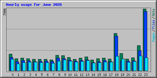 Hourly usage for June 2026