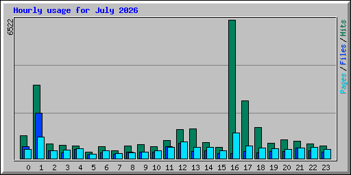 Hourly usage for July 2026