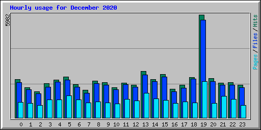 Hourly usage for December 2020