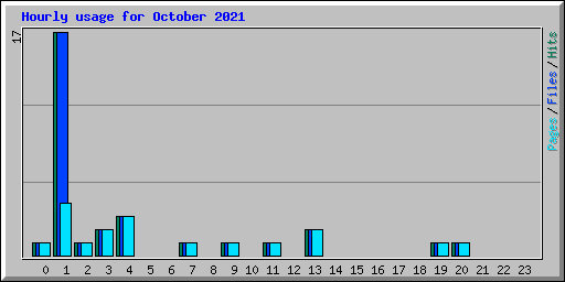 Hourly usage for October 2021