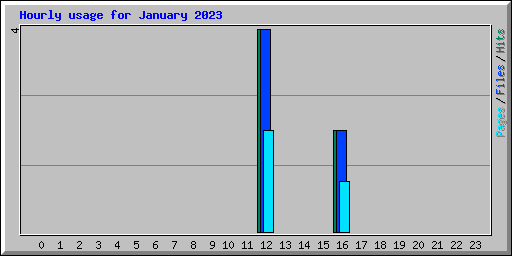 Hourly usage for January 2023